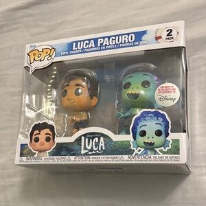 Funko Luca Paguro Blue and Green Vinyl Figure Set, Disney Exclusive, NIB